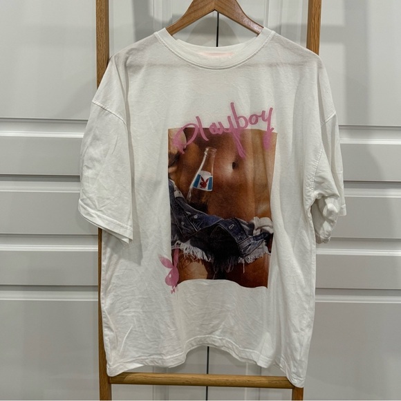 NWOT Playboy ‎ x Missguided Men’s Graphic T-Shirt - Size XL - Picture 1 of 3